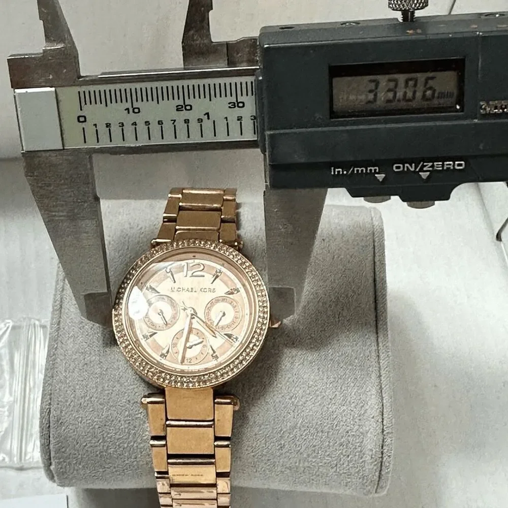 Michael Kors Mini Parker Rose Gold Watch - MK6352 EUC - Battery Replaced -A709